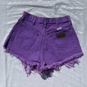 Purple Distressed Wrangler Shorts 💜